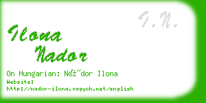 ilona nador business card